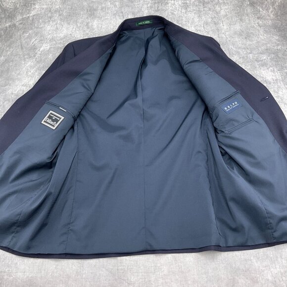 Ralph Lauren Ralph Blazer Men 44 Blue Pewter Shield Button Wool Stretch Canada - Picture 13 of 16